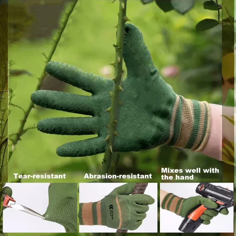 High Quality Gloves Rubber Material Durable Thorn Proof Protection Gloves Breathable Waterproof for Cactus Rose Blackberry 2026