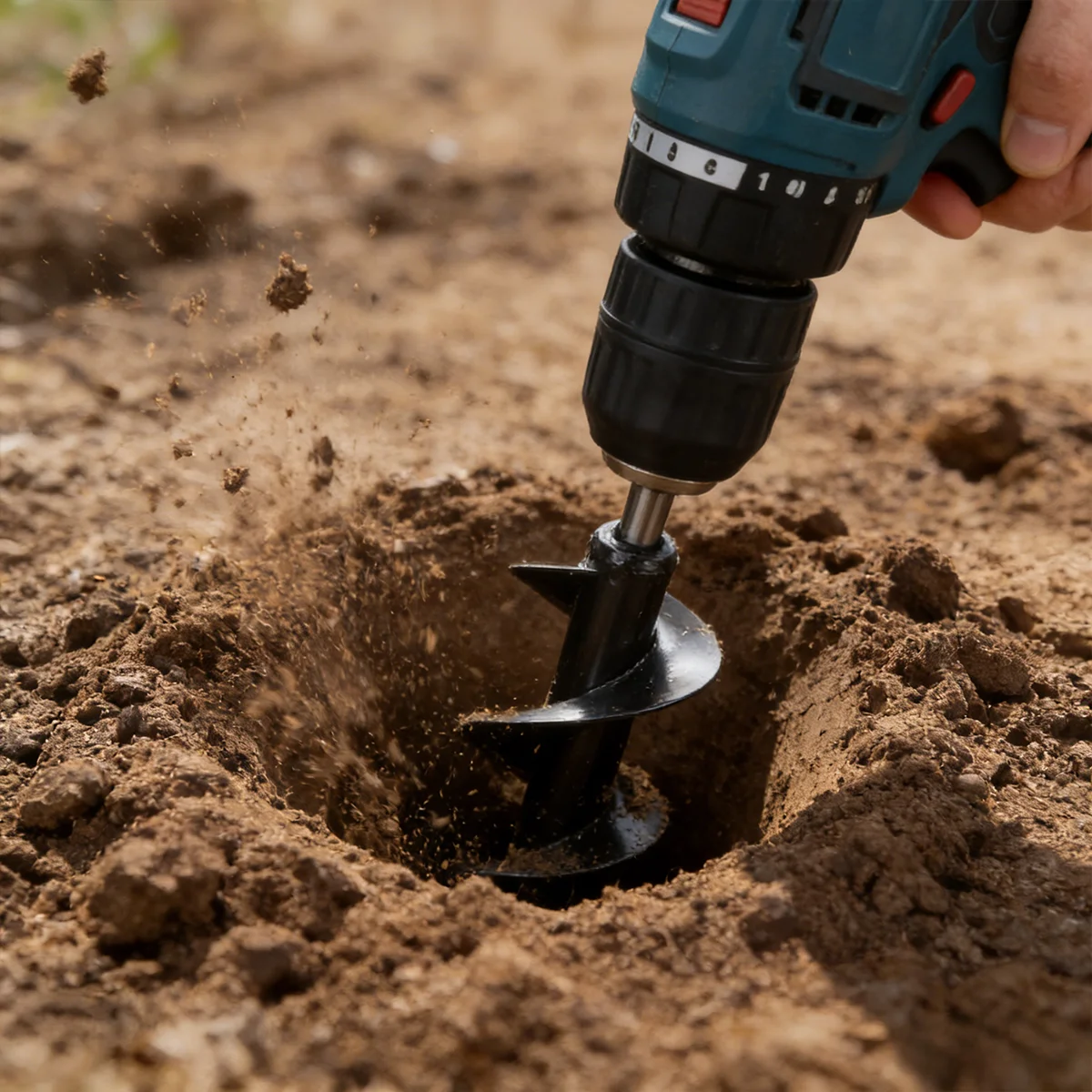 Spiral Hole Drill Bit - Home Planting Spiral Drill Bit - Planting Tool for Loosening Soil and Digging Holes, Garden Drill Bit,