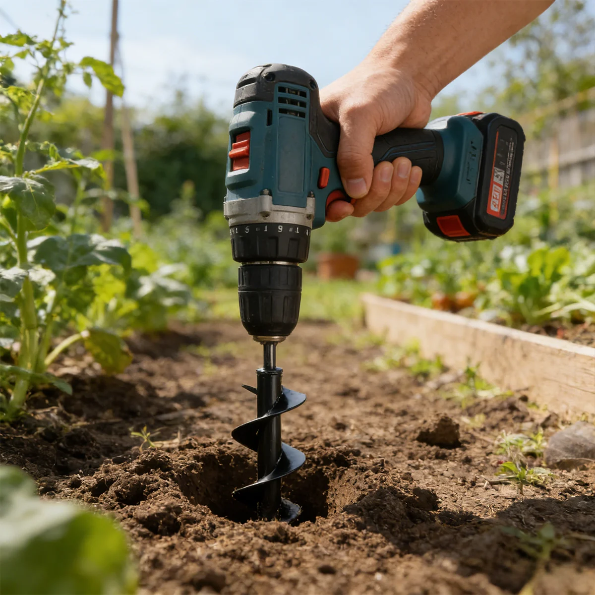 Spiral Hole Drill Bit - Home Planting Spiral Drill Bit - Planting Tool for Loosening Soil and Digging Holes, Garden Drill Bit,