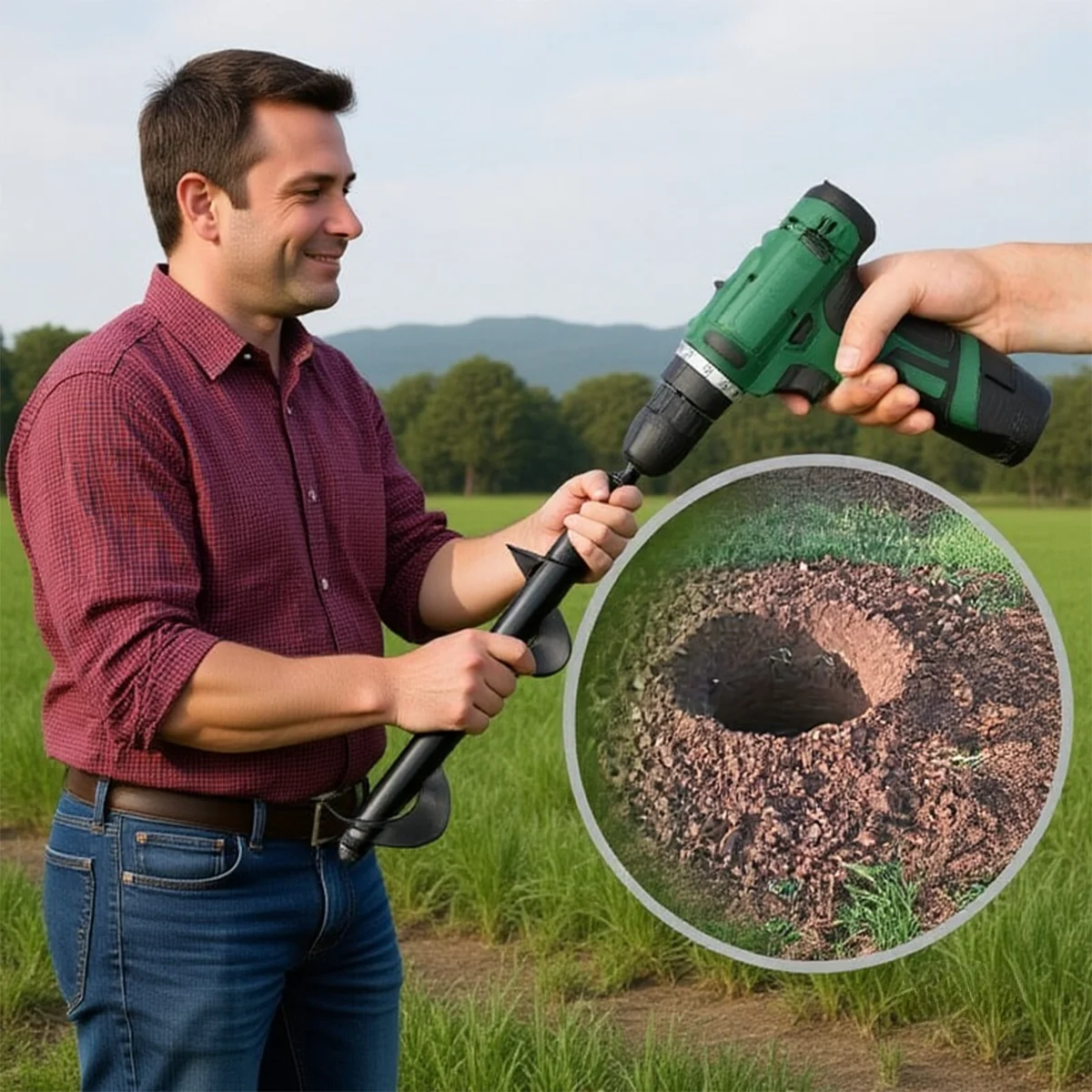 Spiral Hole Drill Bit - Home Planting Spiral Drill Bit - Planting Tool for Loosening Soil and Digging Holes, Garden Drill Bit,