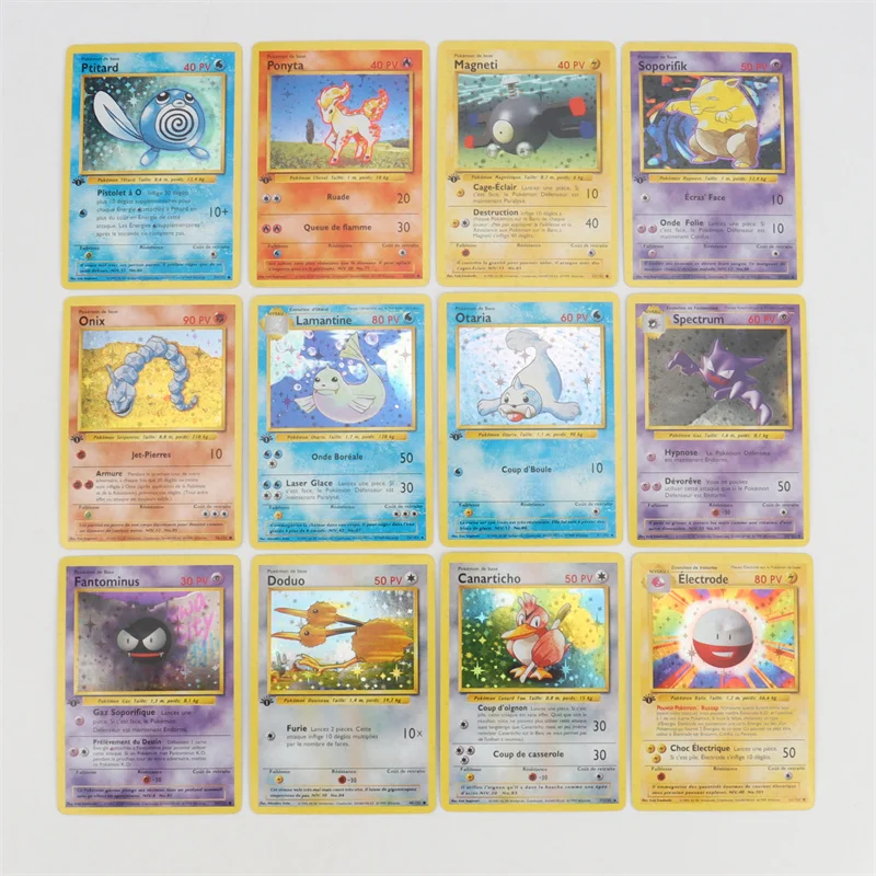 French Version 1996 Year 1st Edition Pokémon card Charizard Pikachu Mewtwo Blastoise Collecting card toys 151Pcs boxed
