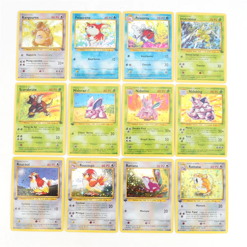 French Version 1996 Year 1st Edition Pokémon card Charizard Pikachu Mewtwo Blastoise Collecting card toys 151Pcs boxed