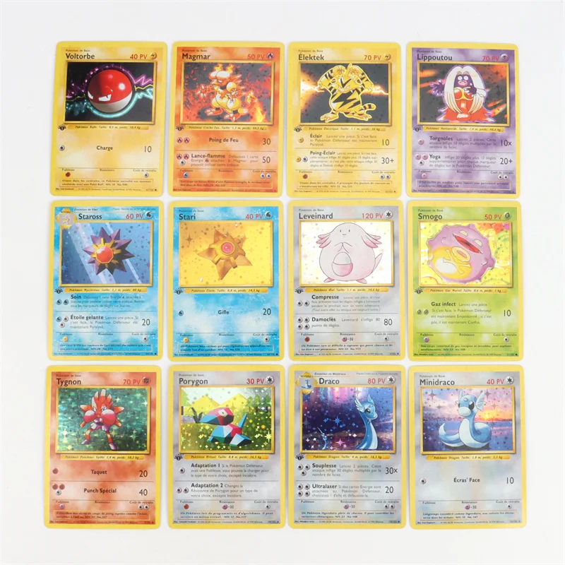 French Version 1996 Year 1st Edition Pokémon card Charizard Pikachu Mewtwo Blastoise Collecting card toys 151Pcs boxed
