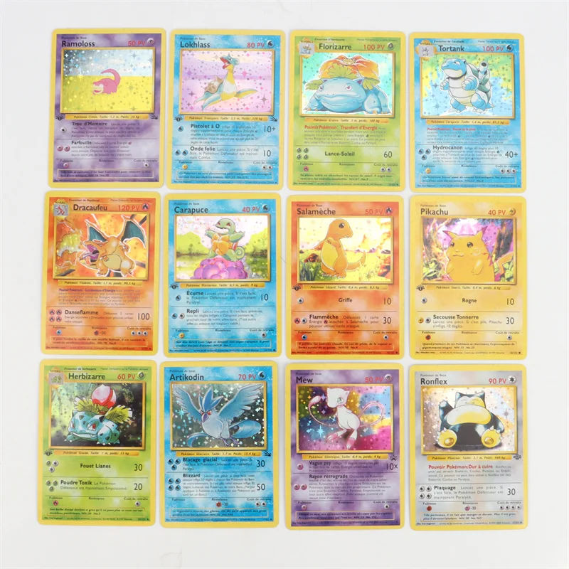 French Version 1996 Year 1st Edition Pokémon card Charizard Pikachu Mewtwo Blastoise Collecting card toys 151Pcs boxed