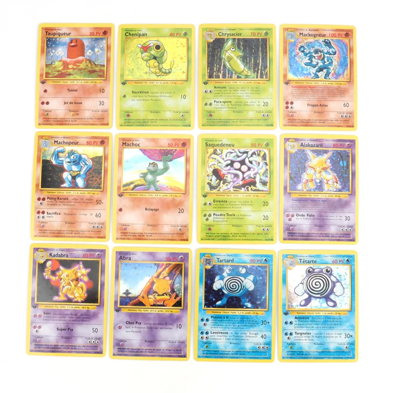 French Version 1996 Year 1st Edition Pokémon card Charizard Pikachu Mewtwo Blastoise Collecting card toys 151Pcs boxed