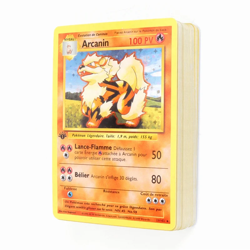 French Version 1996 Year 1st Edition Pokémon card Charizard Pikachu Mewtwo Blastoise Collecting card toys 151Pcs boxed