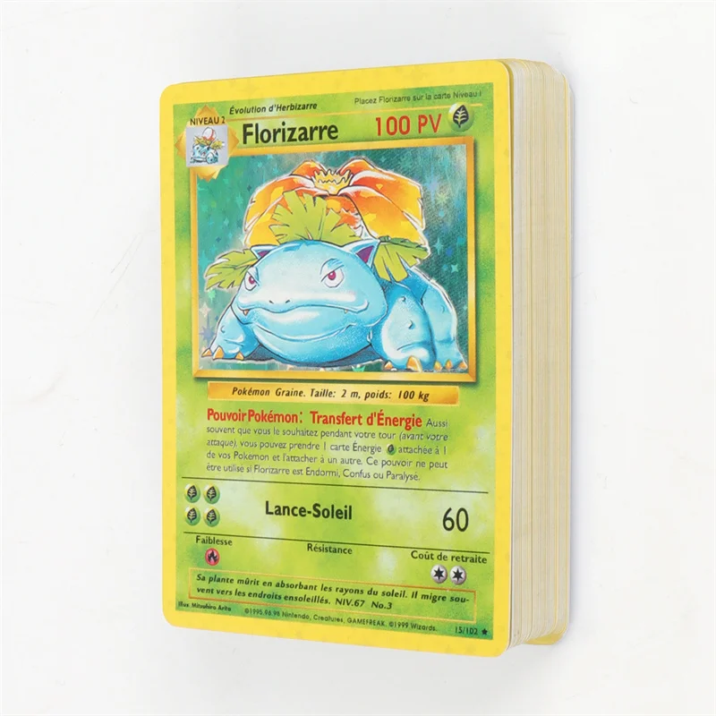 French Version 1996 Year 1st Edition Pokémon card Charizard Pikachu Mewtwo Blastoise Collecting card toys 151Pcs boxed