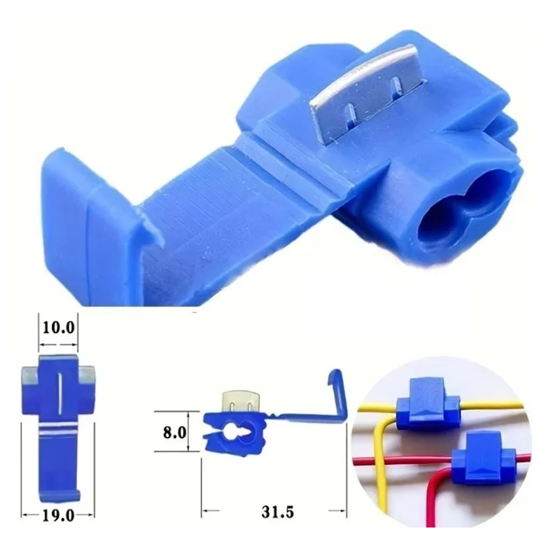 30/50pcs Wire Cable Connectors Scotch Lock Electric Quick Splice Terminals Crimp Non Destructive Without Breaking Line