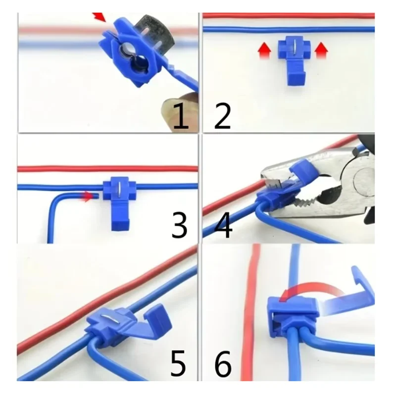 30/50pcs Wire Cable Connectors Scotch Lock Electric Quick Splice Terminals Crimp Non Destructive Without Breaking Line
