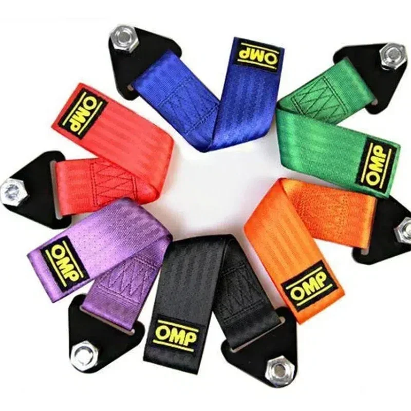 High-Strength Car Nylon Tow Strap Car Tow Ropes Trailer Ropes Bumper Trailer Max 2 Tons Towing Strap With Nut Auto Accessories