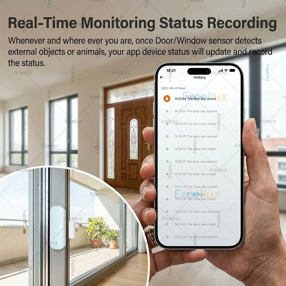 Tuya Zigbee Door Sensor Window Open Closed Detector Smart Home Security Protection Alarm System Works with Home Assistant Z2MQTT