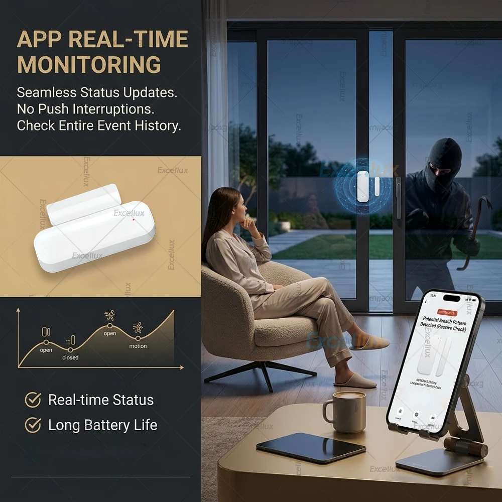 Tuya Zigbee Door Sensor Window Open Closed Detector Smart Home Security Protection Alarm System Works with Home Assistant Z2MQTT