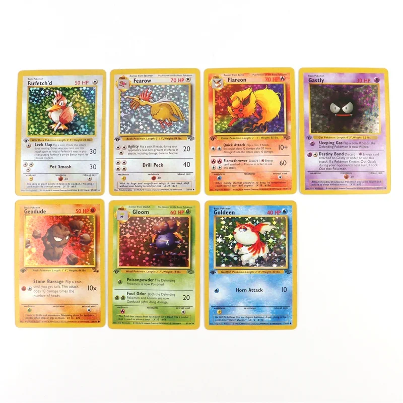 151Pcs/box 1996 First Generation Pokémon card Charizard Pikachu Mewtwo Blastoise Collecting card toys English version