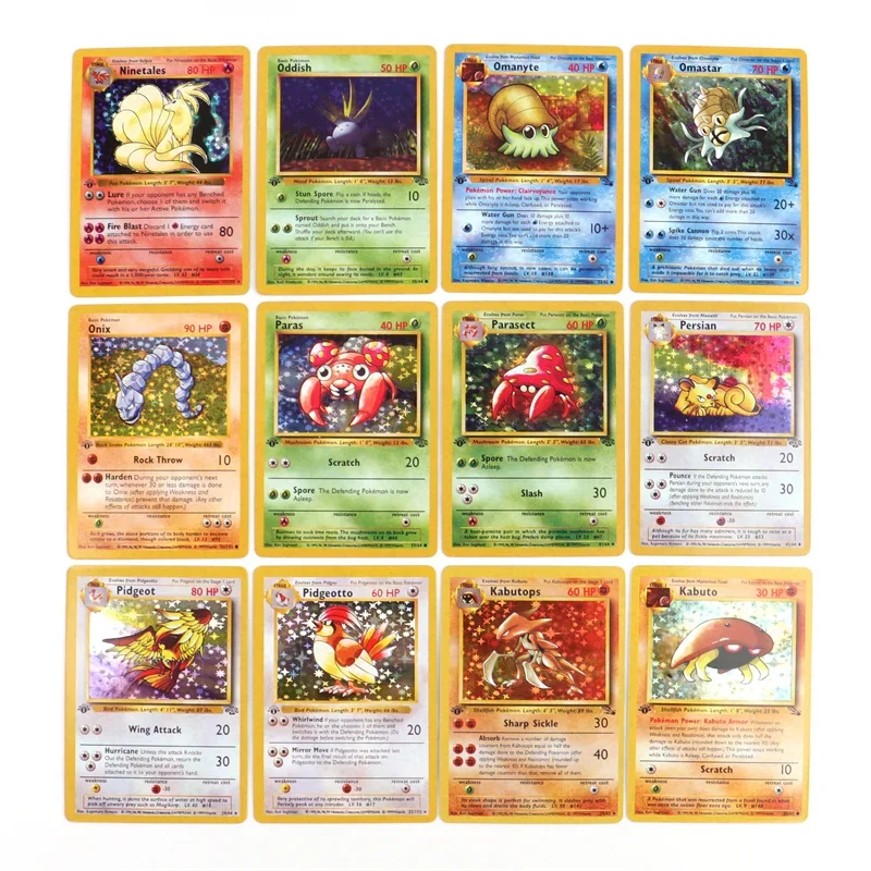151Pcs/box 1996 First Generation Pokémon card Charizard Pikachu Mewtwo Blastoise Collecting card toys English version