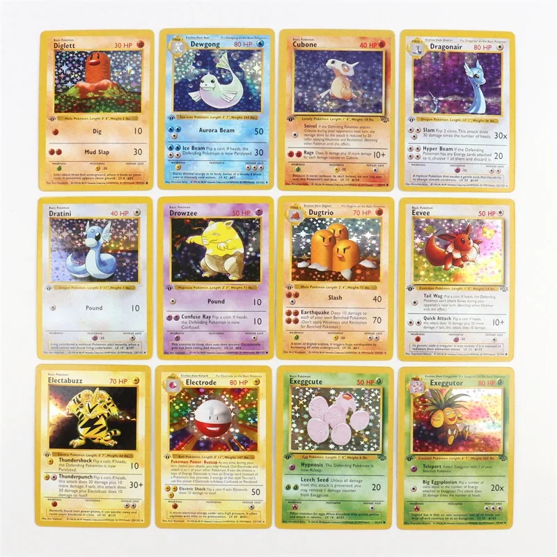 151Pcs/box 1996 First Generation Pokémon card Charizard Pikachu Mewtwo Blastoise Collecting card toys English version