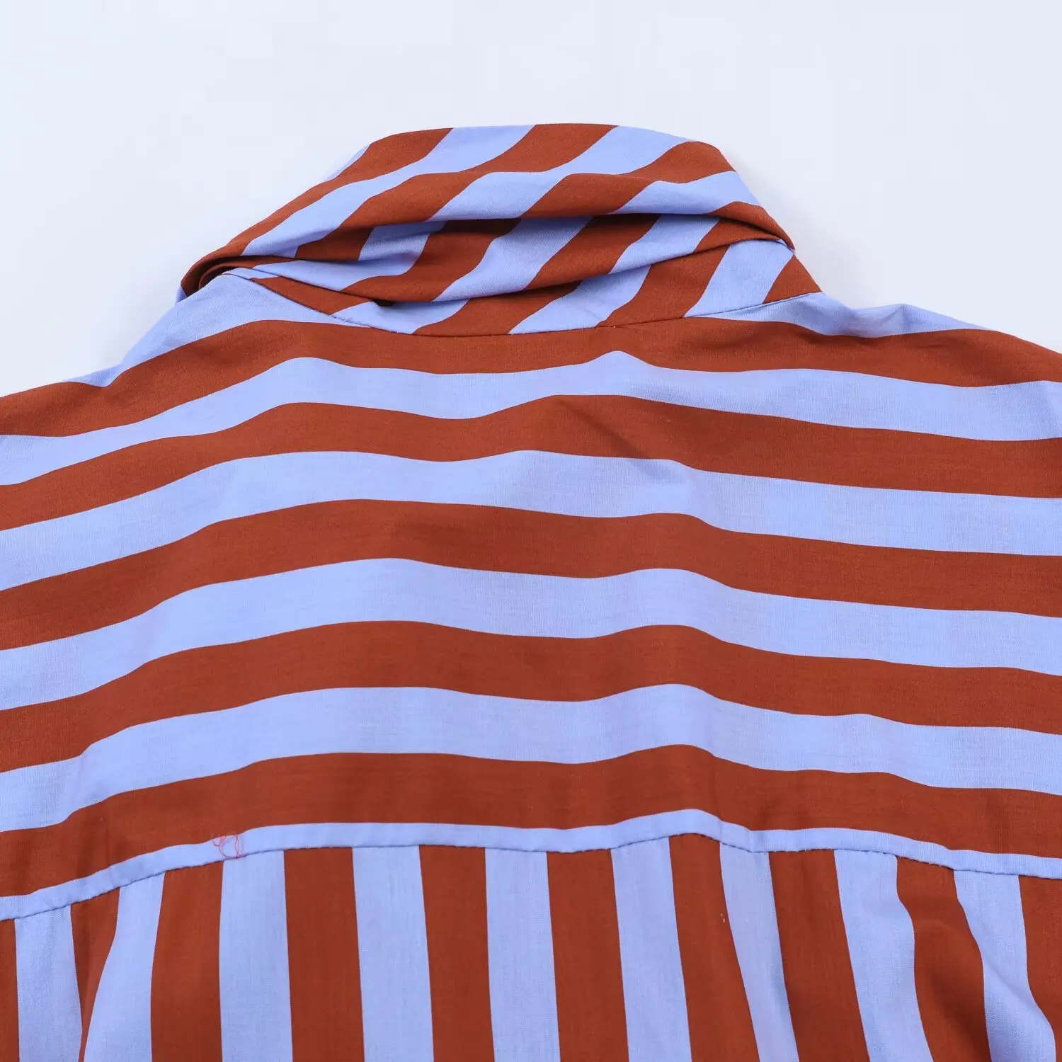 TFMLN Women Spring New Striped Shirt Elegant Bow Neck Single Breasted Loose Blouse Casual Vintage Printed Long Sleeve Shirts