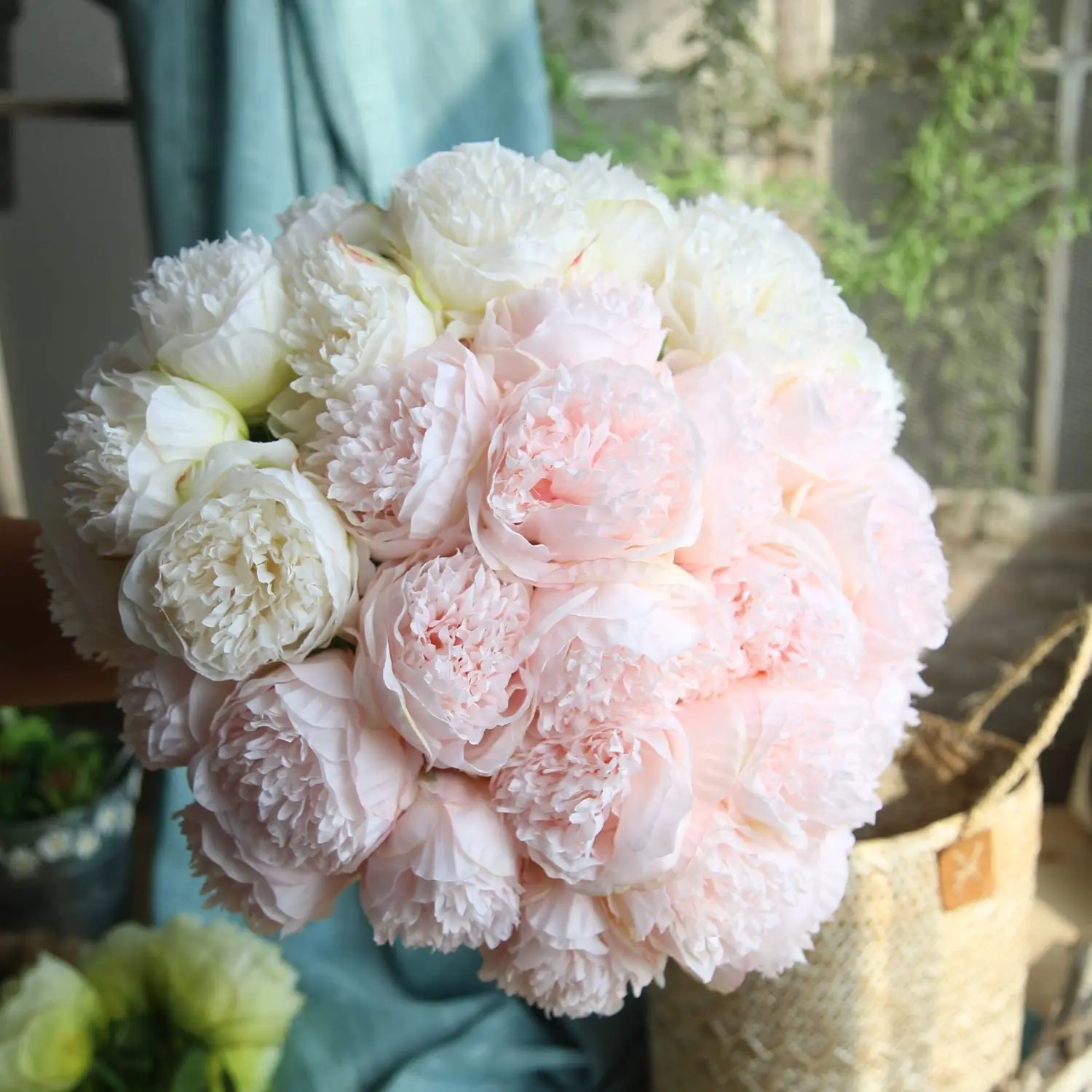 5Big Heads 11cm Diameter Rose Pink Peony Artificial Flowers Bouquet Fake Flower for Home Bride Wedding Decoration Marriage Decor