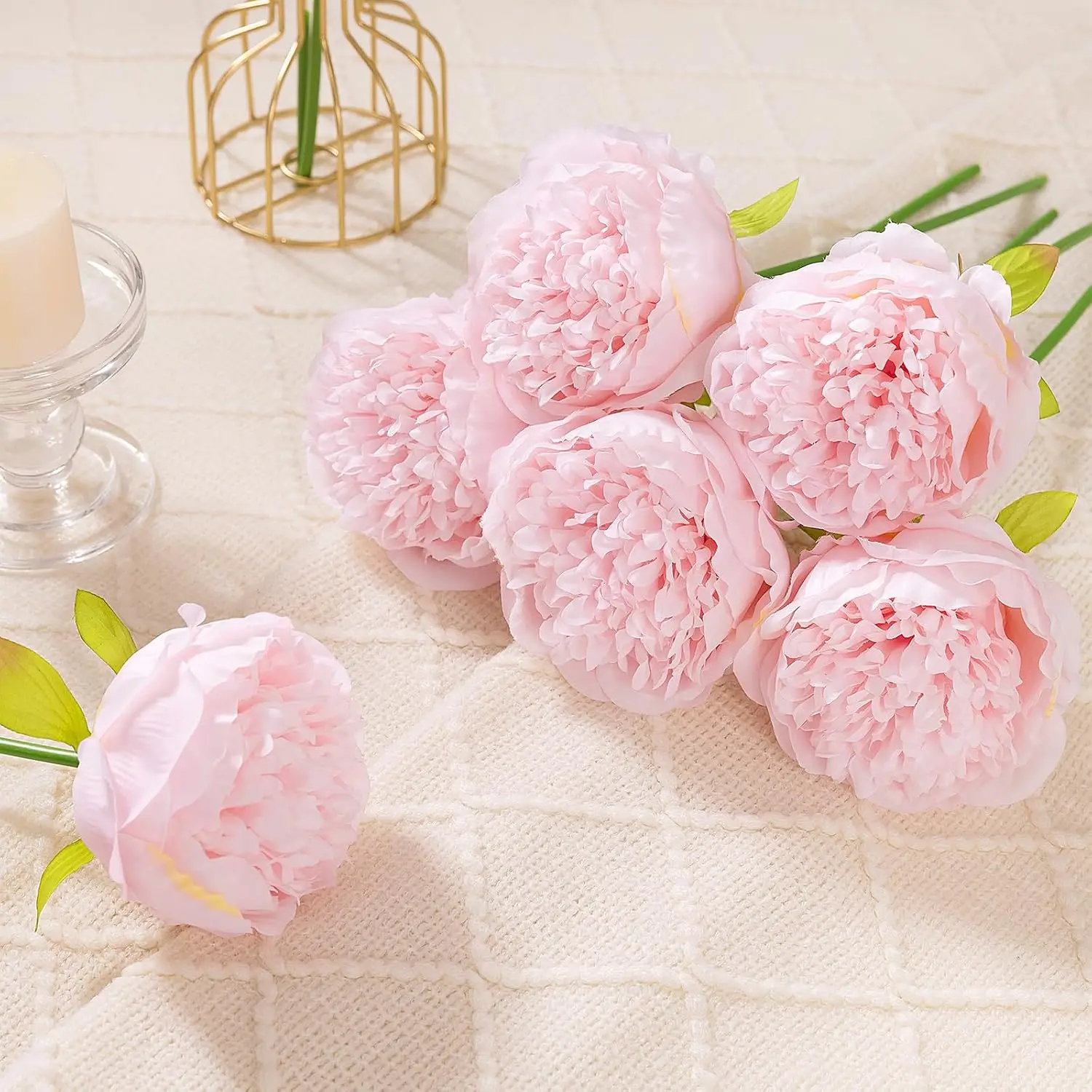 5Big Heads 11cm Diameter Rose Pink Peony Artificial Flowers Bouquet Fake Flower for Home Bride Wedding Decoration Marriage Decor