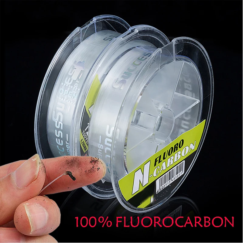 100M Leader Fishing Line100% Fluorocarbon Fishing Line Pure Fluorocarbon Fly Fishing Fast Sinking Carbon Shock Leader
