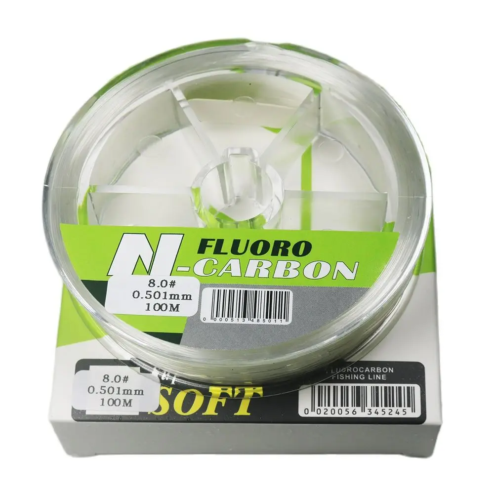 100M Leader Fishing Line100% Fluorocarbon Fishing Line Pure Fluorocarbon Fly Fishing Fast Sinking Carbon Shock Leader