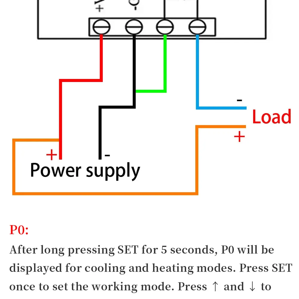 W3230 12V 24V AC110-220V Probe line 20A Digital Temperature Control LED Display Thermostat With Heat/Cooling Control Instrument
