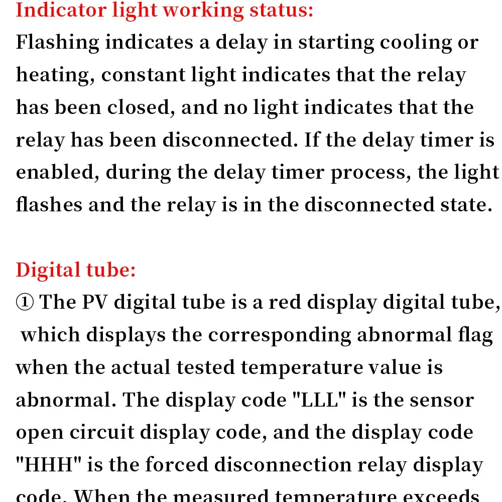 W3230 12V 24V AC110-220V Probe line 20A Digital Temperature Control LED Display Thermostat With Heat/Cooling Control Instrument