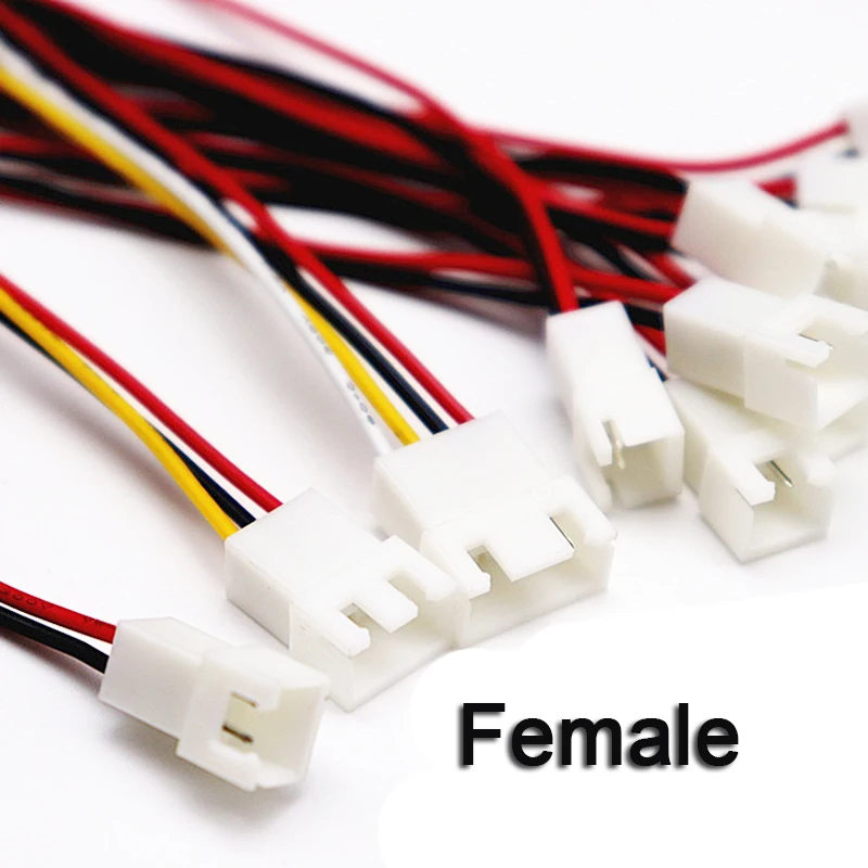 10-100PCS XH2.54 2/3/4/5/6 Pin Pitch 2.54mm Wire Cable Connector XH Plug Male & Female Battery Charging Cable 200MM Length 26AWG