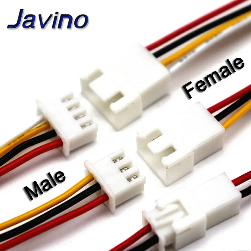 10-100PCS XH2.54 2/3/4/5/6 Pin Pitch 2.54mm Wire Cable Connector XH Plug Male & Female Battery Charging Cable 200MM Length 26AWG