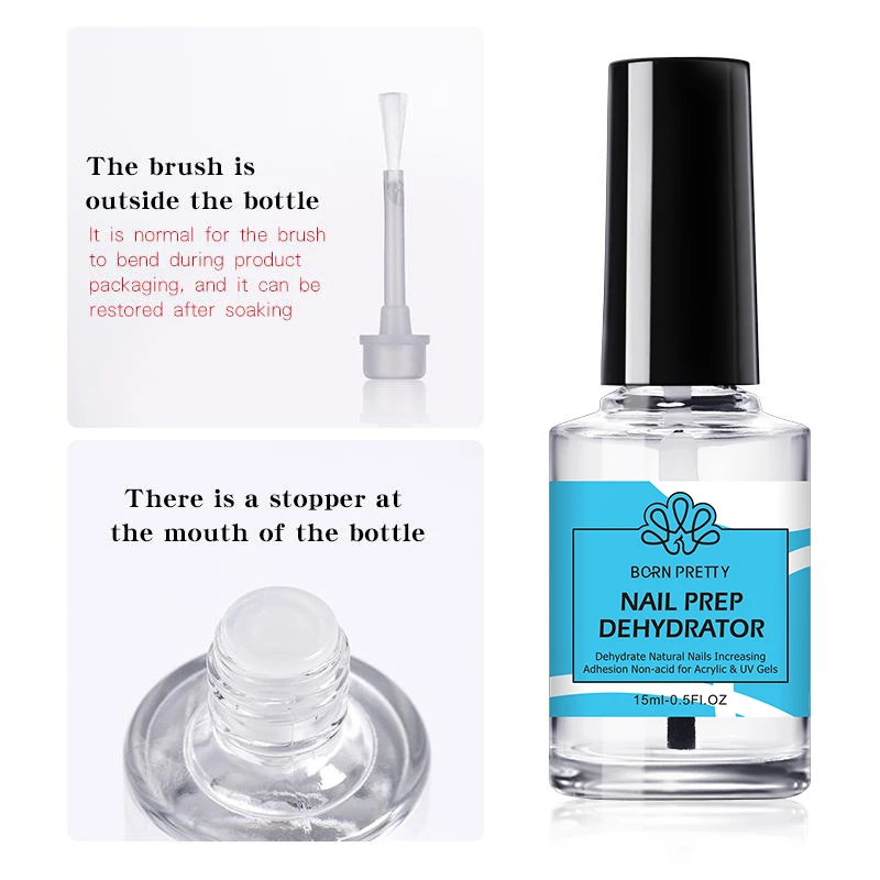 BORN PRETTY 15ml Nail-Primer Prep Dehydrator Gel Nail Polish No Need Of UV LED Lamp Base Top Coat Nail Art Varnish Manicure