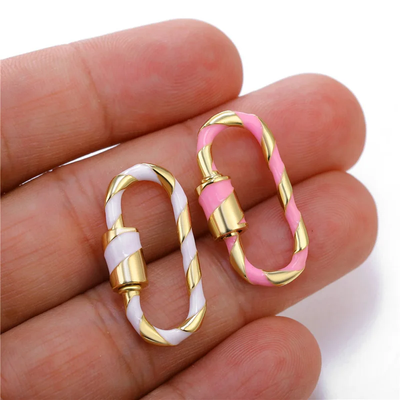 Neckalce Bracelet Clasp Supplies Handmade Fastener Carabiner Screw Clasps Accessories For Luxury Needlework Diy Jewelry Making