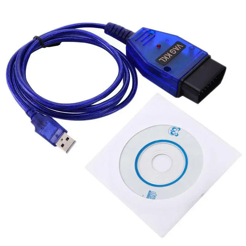 Car USB Vag-Com Interface Cable KKL VAG-COM 409.1 OBD2 II OBD Diagnostic Scanner Auto Cable Aux