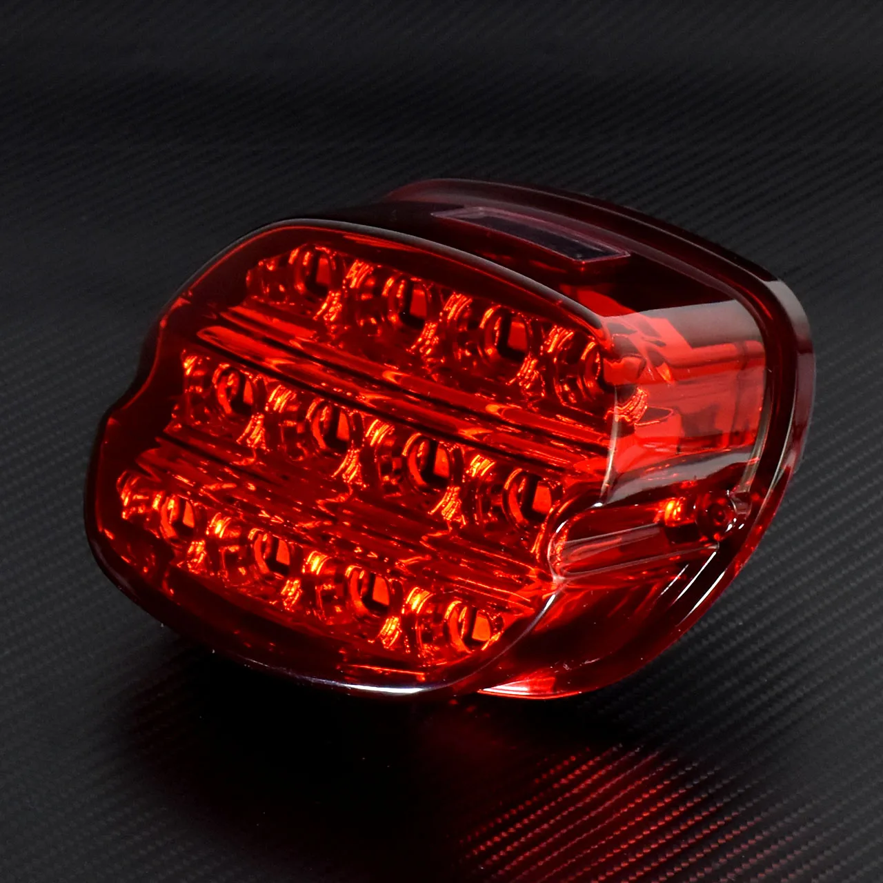Motorcycle 12V LED Light Smoke/Red Lens Brake Tail Light License Plate Rear Lamp For Harley Dyna Touring Sportster Wide Glide
