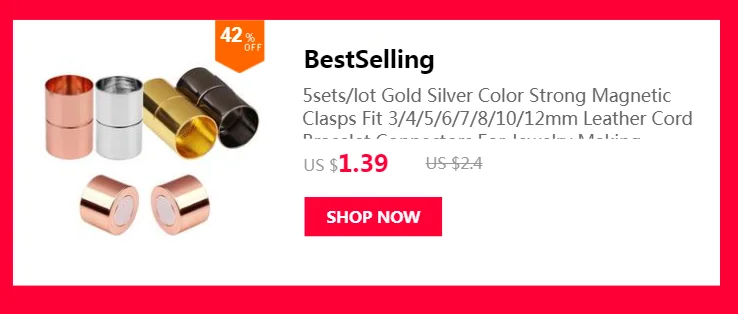 Louleur Strong Stainless Steel Magnetic Clasps Jewelry Clasps For Leather Cord Bracelet Connectors End Clasp For Jewelry Making