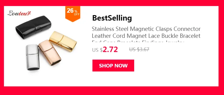Louleur Strong Stainless Steel Magnetic Clasps Jewelry Clasps For Leather Cord Bracelet Connectors End Clasp For Jewelry Making