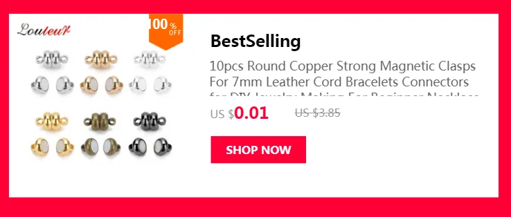 Louleur Strong Stainless Steel Magnetic Clasps Jewelry Clasps For Leather Cord Bracelet Connectors End Clasp For Jewelry Making
