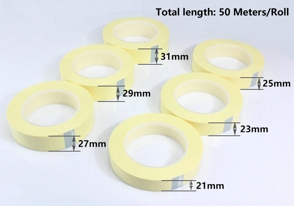 Bicycle Tubeless Rim Tape 50 Meters 21/23/25/27/29/31mm Width MTB Road Bike Wheel Carbon Wheelset Tubular Gluing Tape Bike parts