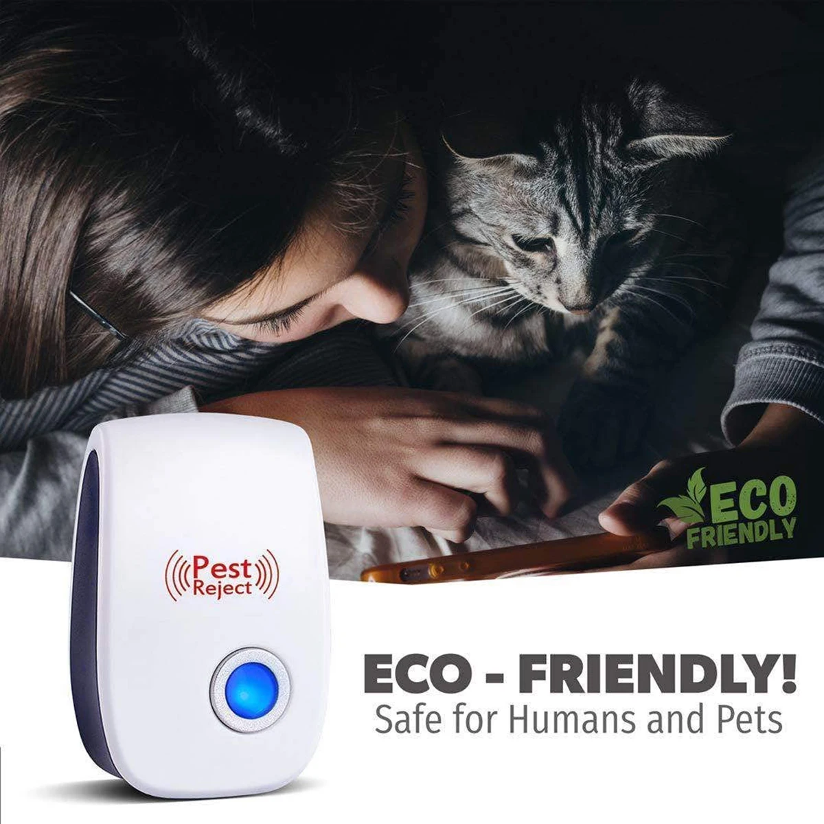 1/3/4/6Pack Ultrasonic Electromagnetic Mosquito Anti Mouse Insect Repeller Rat Cockroach Control Household Pest Reject Repellent