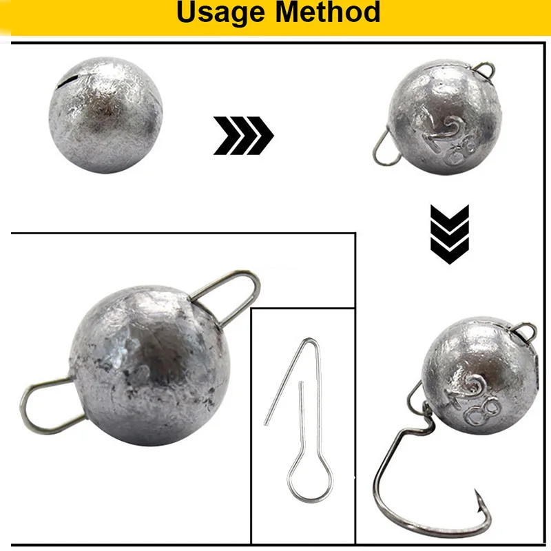 OBSESSION A020 3g-21g Fishing Cheburashka Sinker Fishing Accesories Jig Round Head Bullet Weight Soft Lure Connector Texas Group