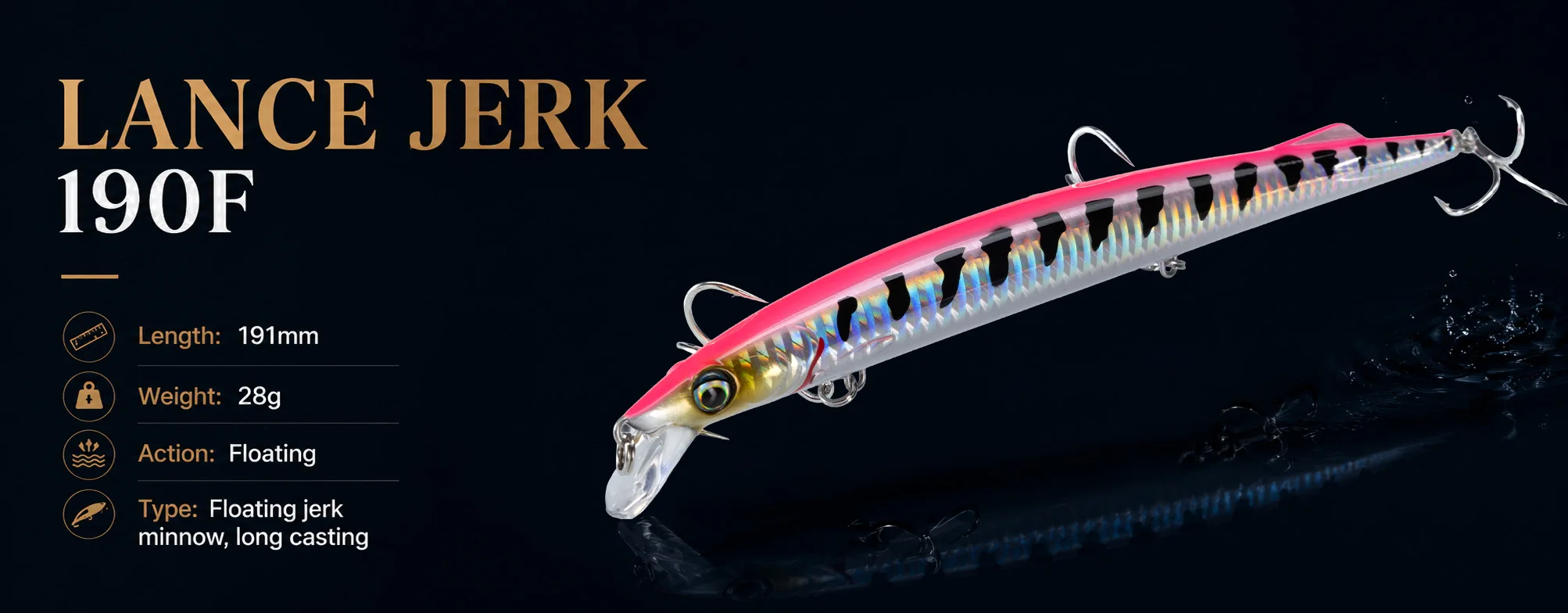 D1 Sea Minnow Heavy Sinking Lure 92mm 49g 110mm 60g Rocks & Beach Hard Bait Tuna Wobblers Carp Pike With Treble Hooks DT5005