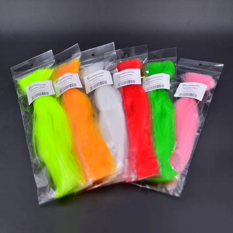2bag/pack Streamers Fiber Fly Tying Material Clouser Minnow Baitfish 9.8inch Creative Glistening Fiber Easy Shaping Fly Bodies