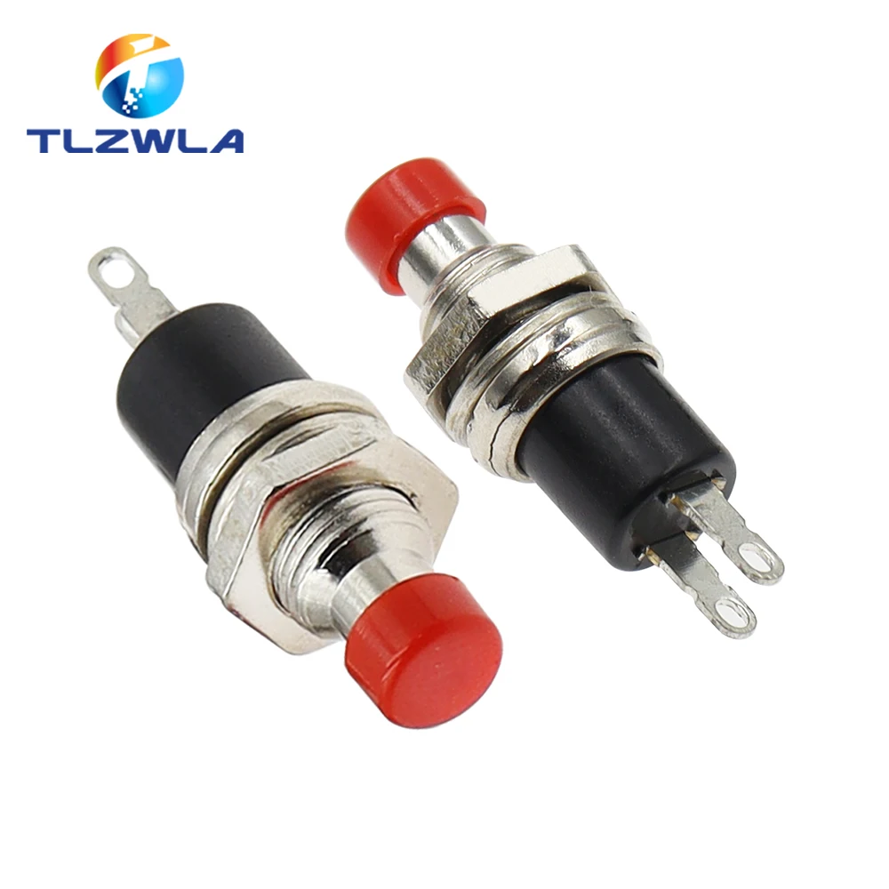 6PCS PBS-110 7MM Momentary Push Button Switch Press The Reset Switch Momentary ON OFF Push Button Micro Switch Normally Open NO