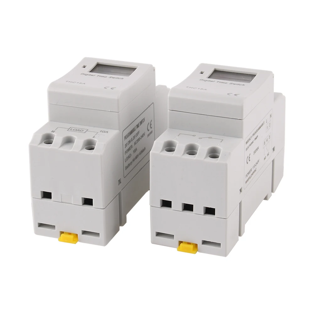 1pc Electronic Weekly 7 Days Programmable Digital Timer Switch Relay Control 220V 230V 10A Din Rail THC15A