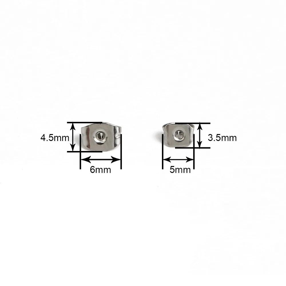 100-200pcs Stainless Steel Blank Post Flat Earring Stud Base Pins Earrings Earplug For DIY Earrings Jewelry Making Accessories