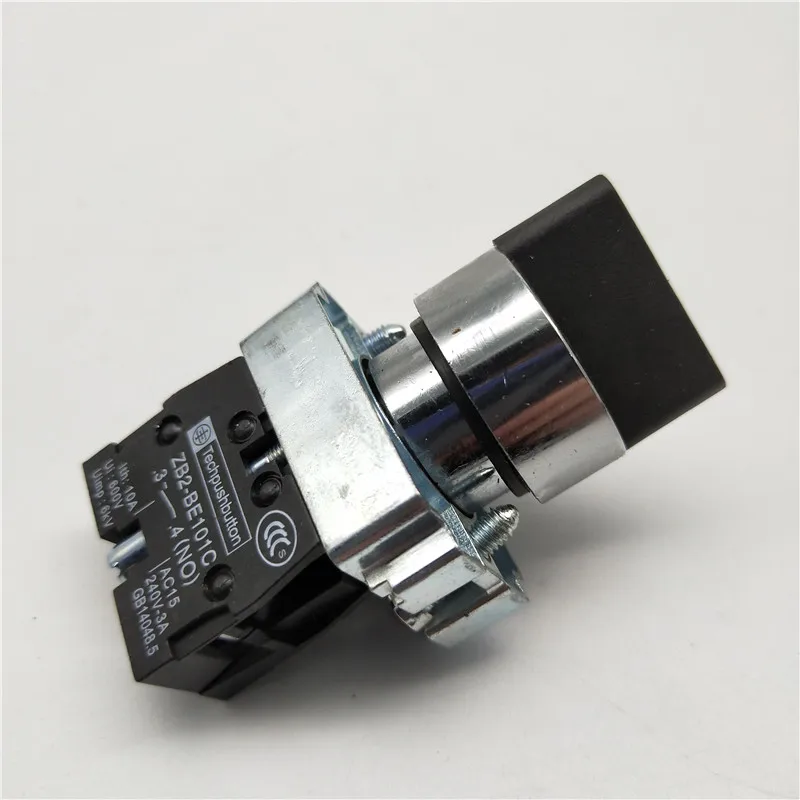 22mm XB2-BD21 BD23 BD25 BD33 BD45 BD53 1NO/2NO/1NO1NC 2/3 Position Self Locking / Self Resetting Selector Knob Switch