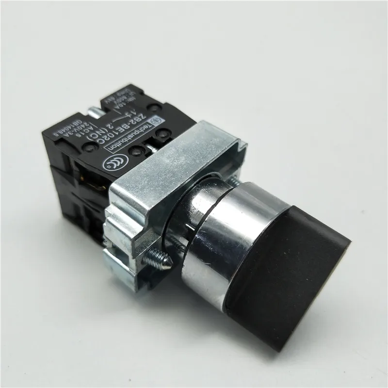 22mm XB2-BD21 BD23 BD25 BD33 BD45 BD53 1NO/2NO/1NO1NC 2/3 Position Self Locking / Self Resetting Selector Knob Switch