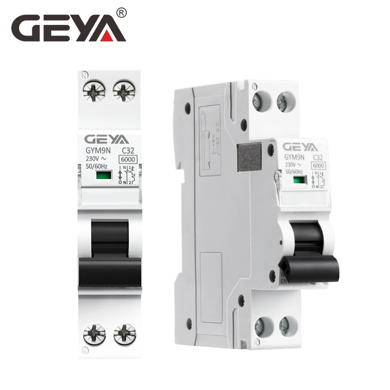 GEYA GYM9N 1P+N MCB DPN 6A 10A 16A 20A 25A 32A 40A 220V AC Mini Circuit Breaker B Curve C Curve