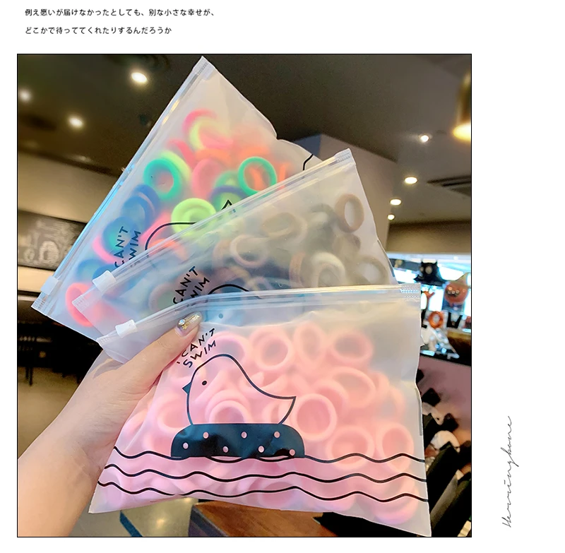 50pcs/Set Girls Colorful Nylon Small Elastic Hair Bands Children Ponytail Holder Scrunchie Headband Kids Hair Accessories