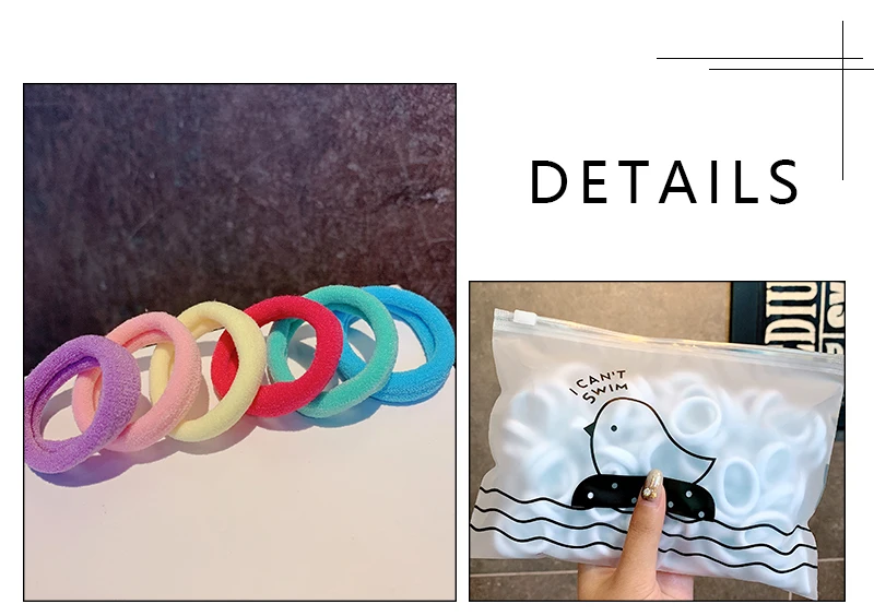 50pcs/Set Girls Colorful Nylon Small Elastic Hair Bands Children Ponytail Holder Scrunchie Headband Kids Hair Accessories