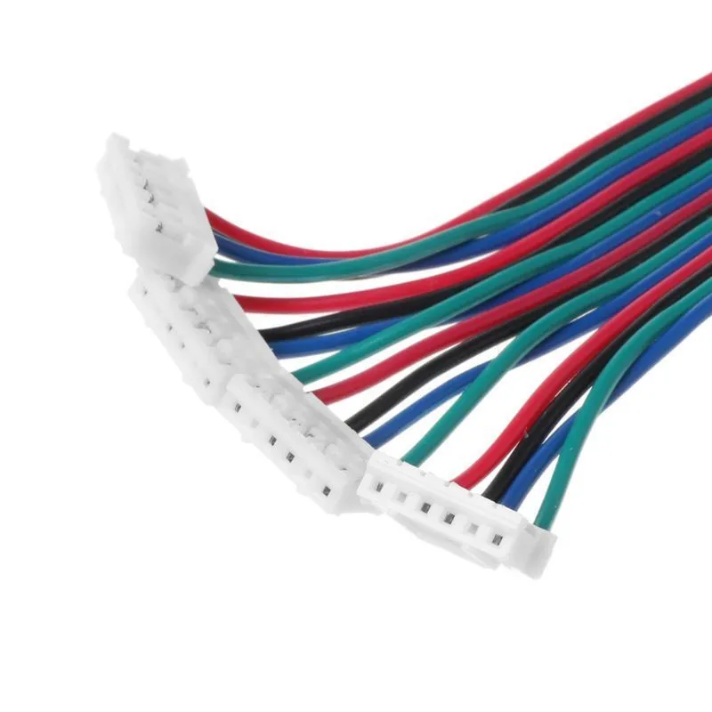 4pcs 100/200/300cm 4pin to 6pin XH2.54 NEMA 17 Stepper Motor Cable AWG26 DuPont Line For 3D Printer 42 Stepper Motor