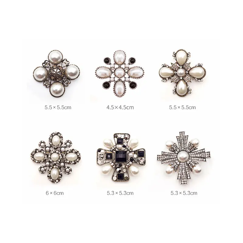 Retro Famous Luxury Brand Designer Brooch High Quality Big Pearl 5 Jewelry Brooches Pins Broach For Women Sweater Dress
